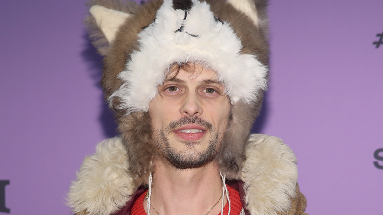 Matthew Gray Gubler in a furry hat in 2020
