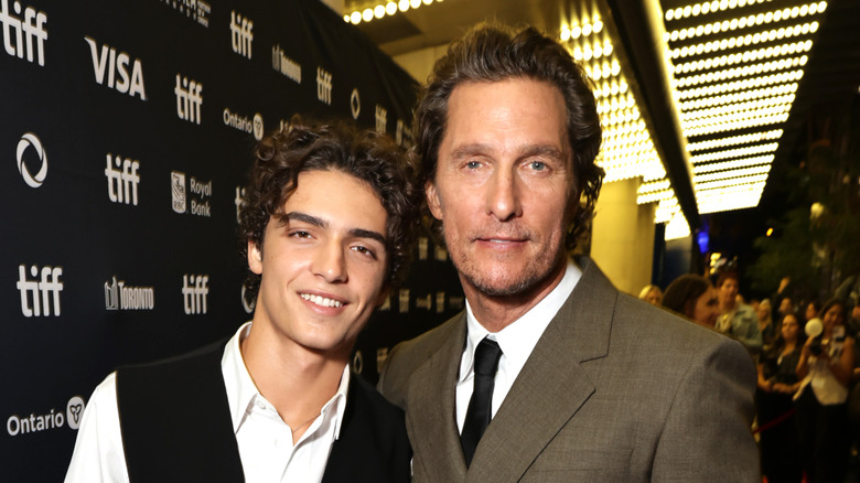 Levi McConaughey Matthew McConaughey smiling