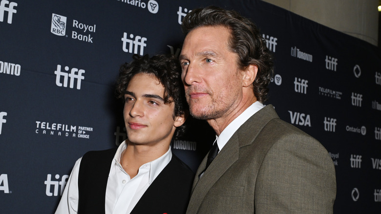 Levi McConaughey Matthew McConaughey posing