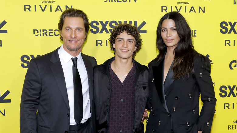 Levi McConaughey with both parents