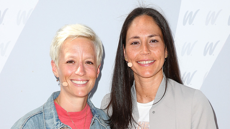 Megan Rapinoe poses with Sue Bird