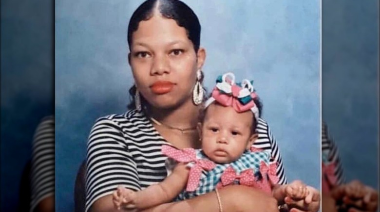 Megan Thee Stallion as a baby with her mother, Holly Thomas
