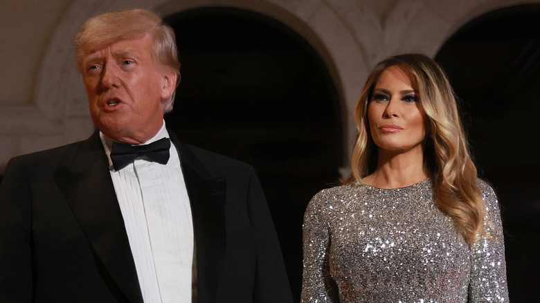 Donald and Melania Trump posing