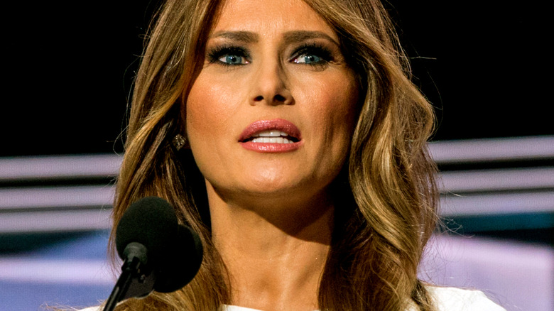 Melania Trump giving a speech
