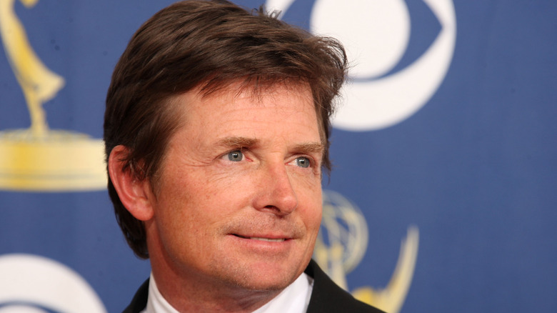Michael J. Fox gazing to side