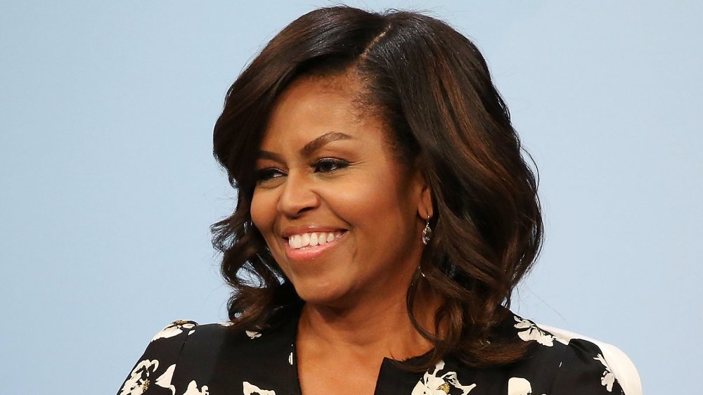 Michelle Obama at her panel discussion with Glamour, 'A Brighter Future: A Global Conversation on Girls' Education'