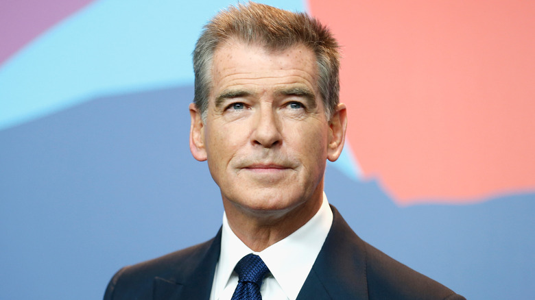 Pierce Brosnan smiling softly