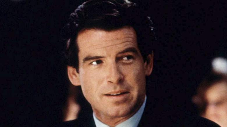 Pierce Brosnan in Mrs Doubtfire at the dinner at Bridge's