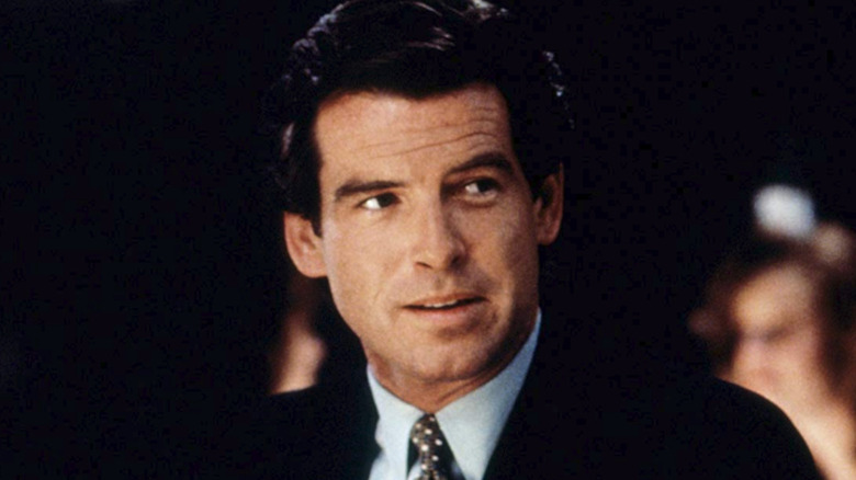Pierce Brosnan in Mrs Doubtfire at the dinner at Bridge's