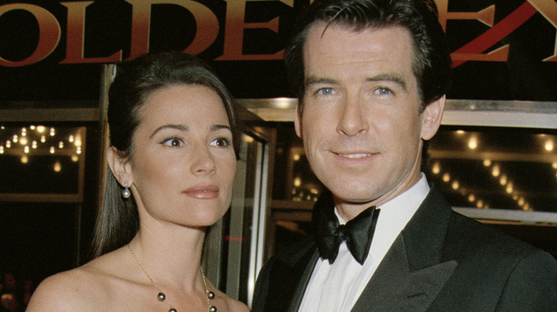 Pierce Brosnan and Keely Shaye Smith smiling