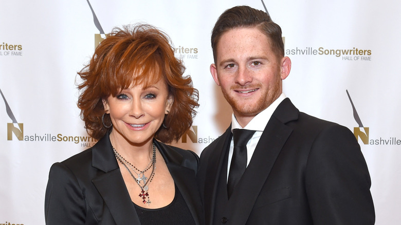 Reba McEntire posing with her son Shelby