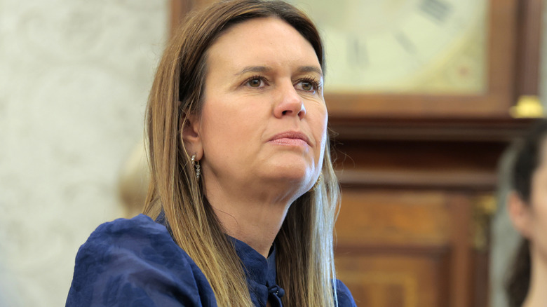 Sarah Huckabee Sanders at United States Department of Agriculture Whitten Building