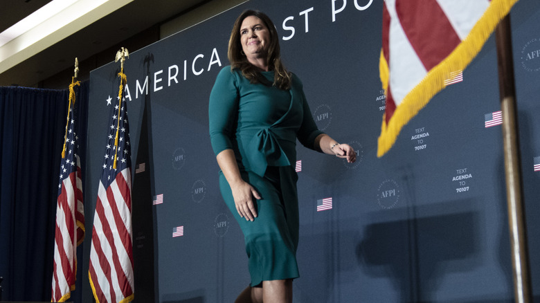 Sarah Huckabee Sanders at Arkansas Razorbacks against Western Carolina Catamounts