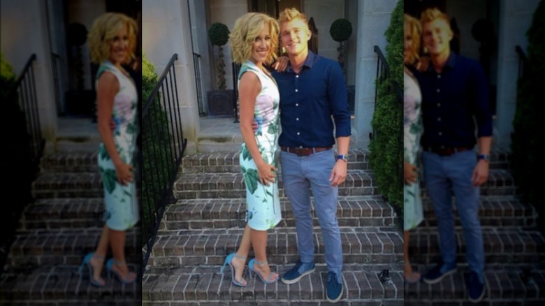 Savannah Chrisley on steps with Blaire Hanks