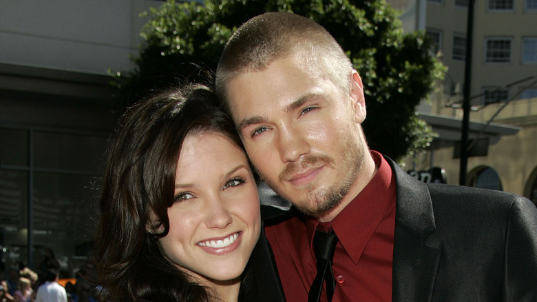 Sophia Bush and Chad Michael Murray snuggling