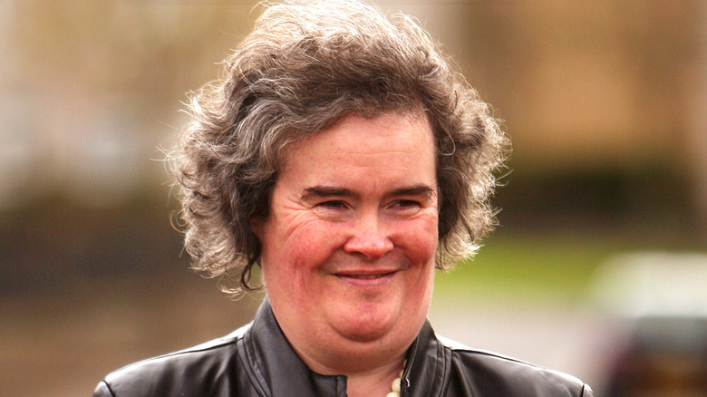 Susan Boyle smiling for the cameras