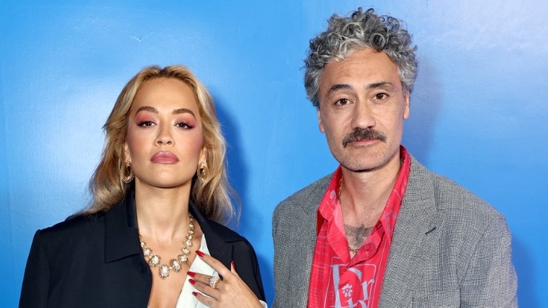 Rita Ora and Taika Waititi posing