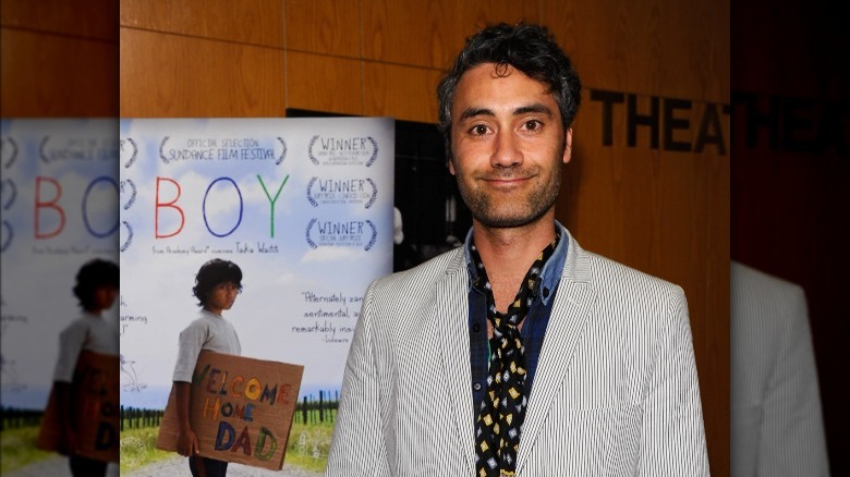 Taika Waititi smiling "Boy" poster