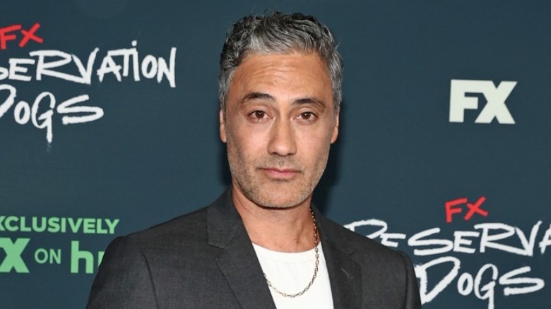 Taika Waititi looking at camera