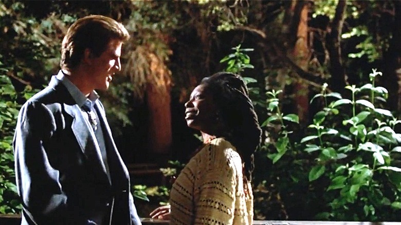 Ted Danson, Whoopi Goldberg, talking in Made in America