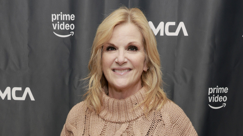 Trisha Yearwood wearing taupe sweater