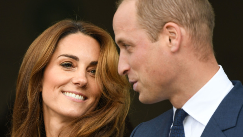 Kate Middleton smiling at Prince William