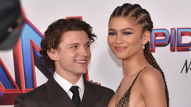 Tom Holland and Zendaya at the Spider-Man premiere