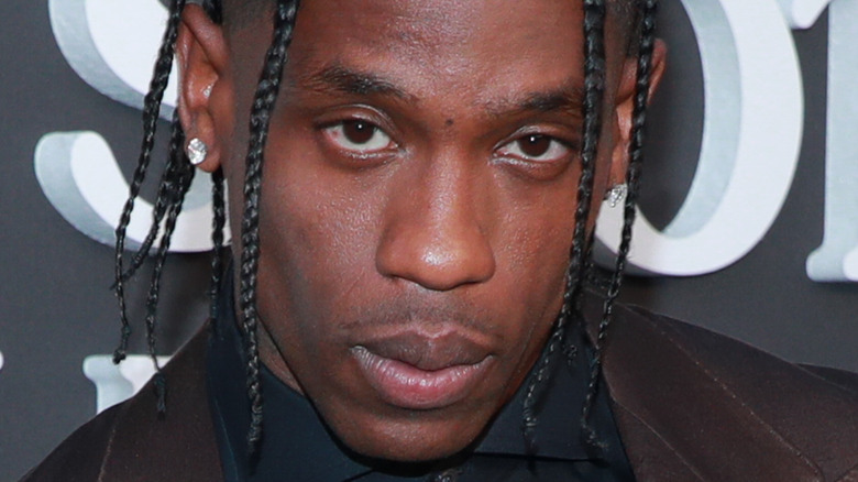 Travis Scott diamond earrings