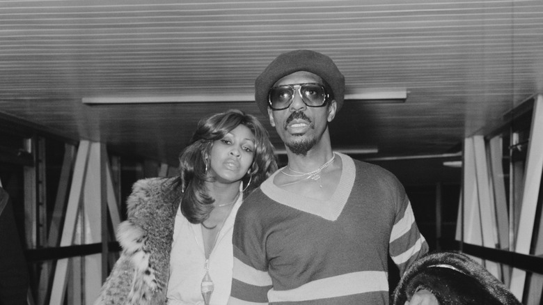 Ike Turner and Tina Turner walking