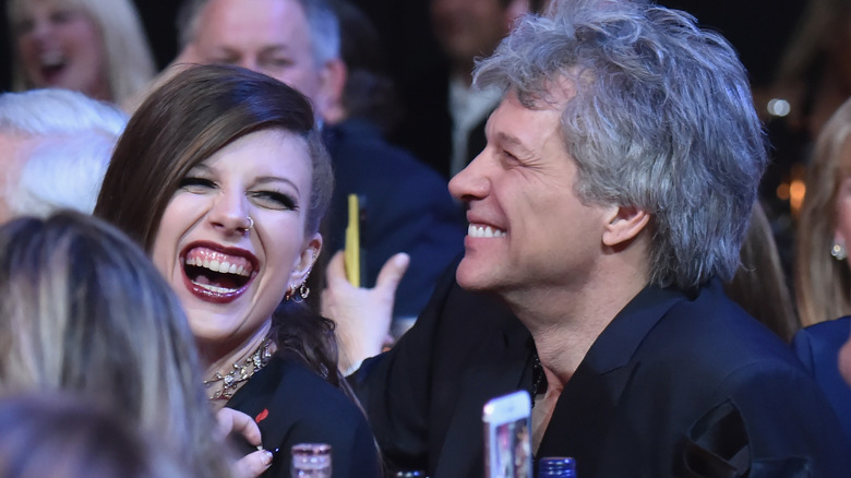 Jon Bon Jovi and Stephanie Rose laughing