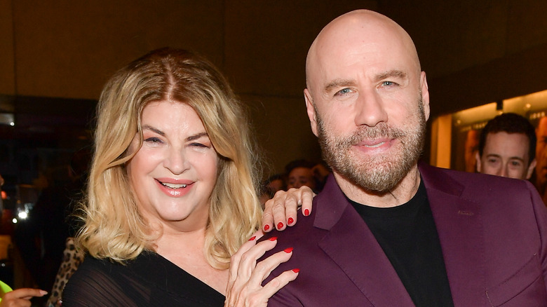 Kirstie Alley smiling with John Travolta