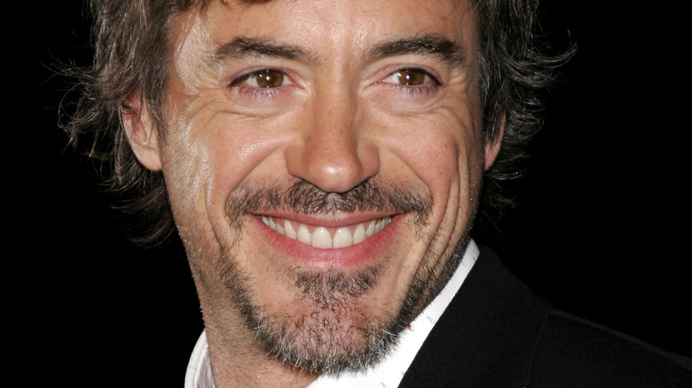 Robert Downey Jr goatee smiling
