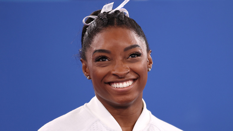 Simone Biles smiles