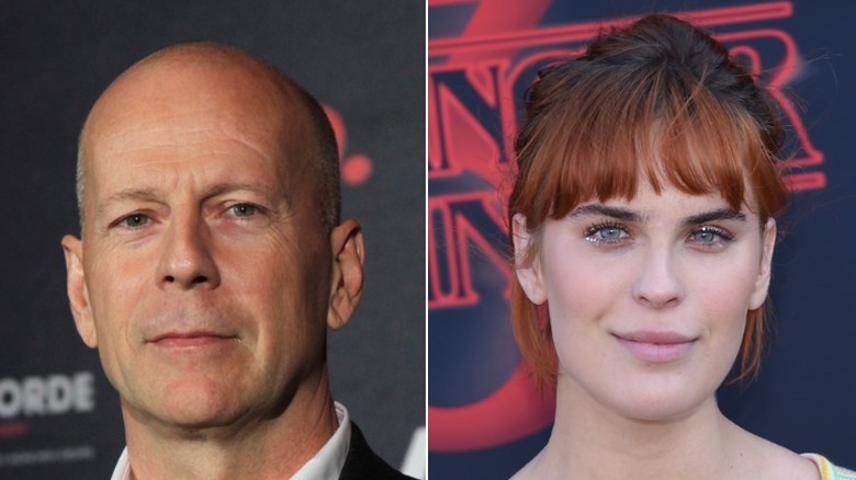 Bruce and Tallulah Willis posing