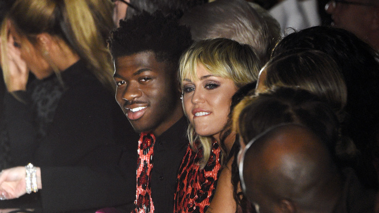 Lil Nas X and Miley Cyrus smiling