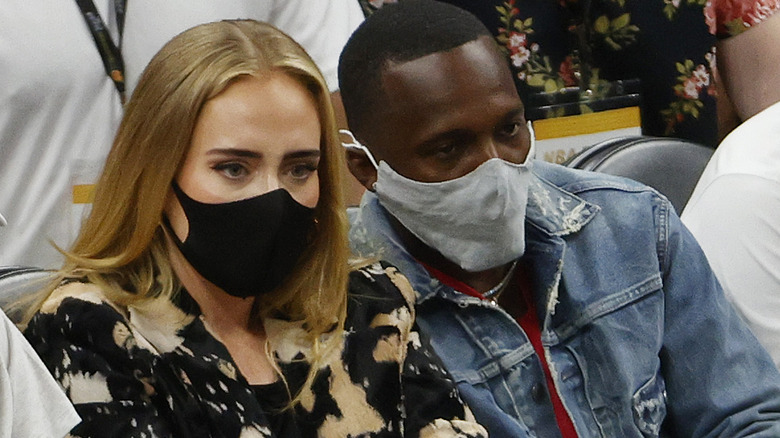 Adele attends a game with Rich Paul