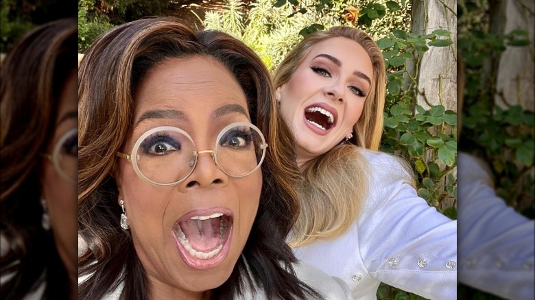 Oprah Winfrey and Adele in a selfie 
