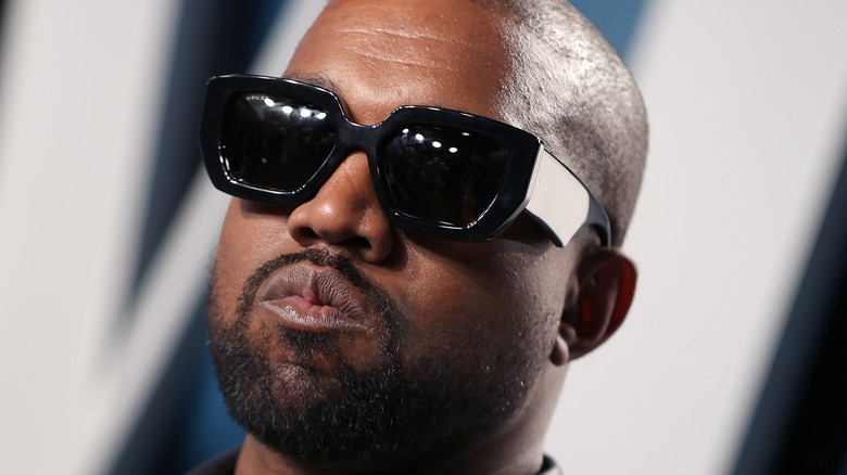 Kanye West wearing sunglasses