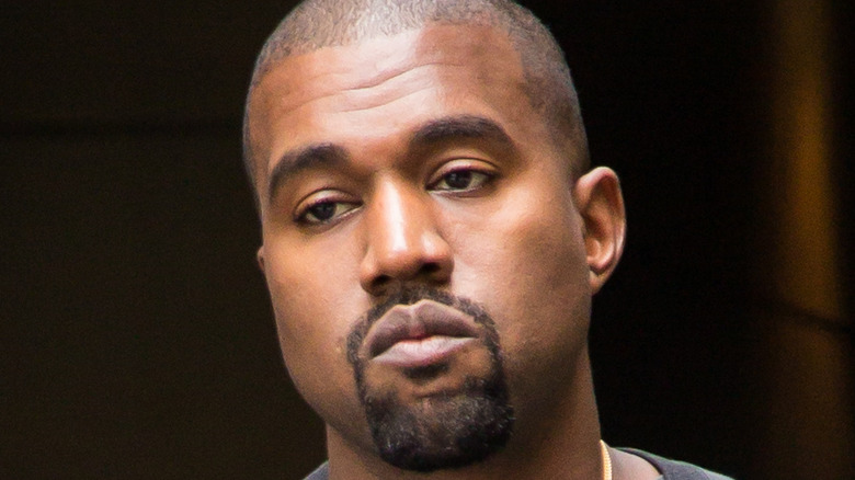 Kanye West with serious expression