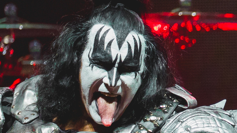 Gene Simmons performing as part of KISS