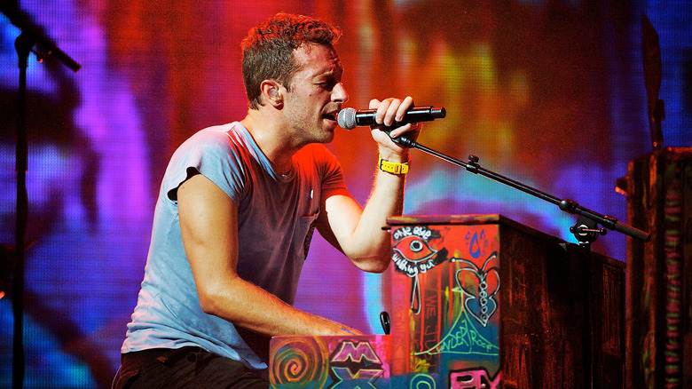 Chris Martin performing