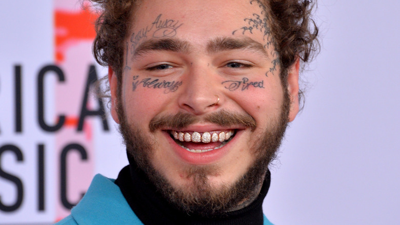 Post Malone smiling