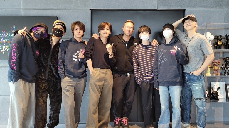 Chris Martin and BTS