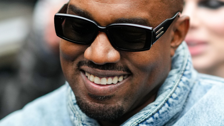 Kanye West smiling