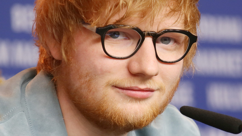 Ed Sheeran smiling slightly