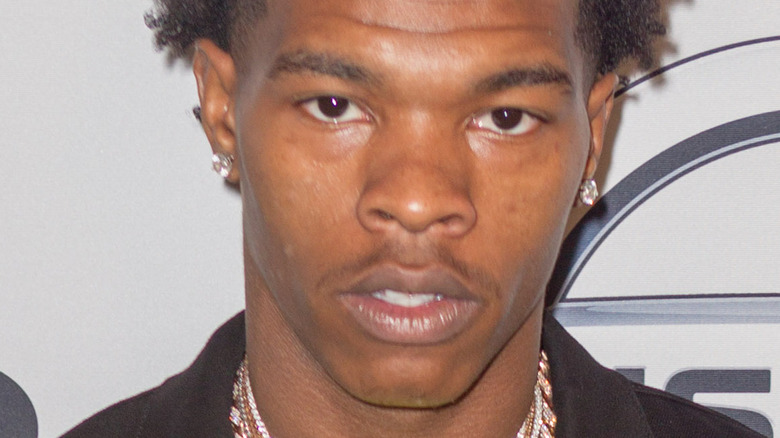 Lil Baby with serious expression at BET Awards
