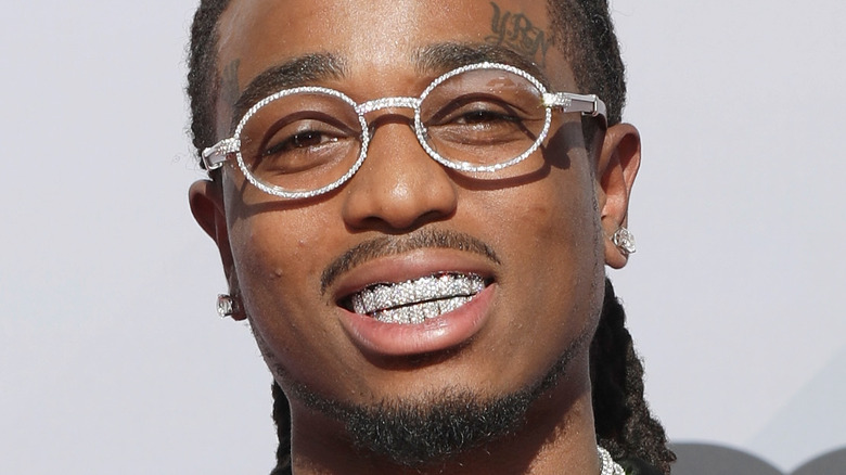 Quavo wearing a grill