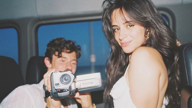 Shawn Mendes filming Camila Cabello