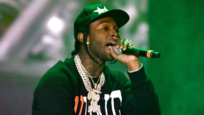 Pop Smoke Performing at Concert