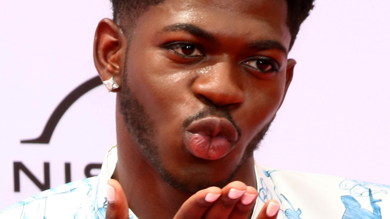 Lil Nas X blowing a kiss